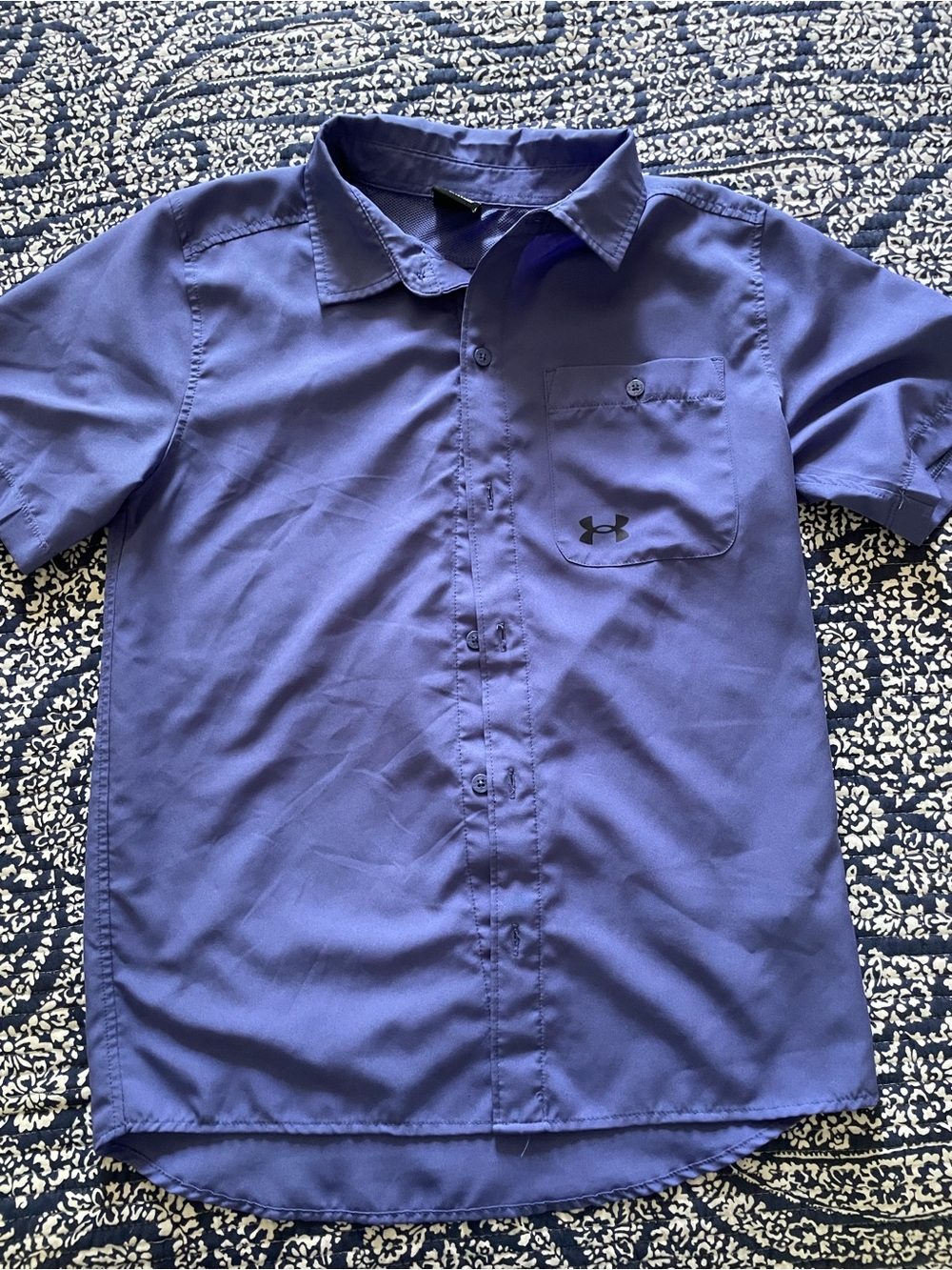 Under Armour Men’s Short-Sleeve Button Down Shirt - Blur